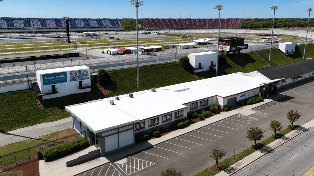 darlington SC NASCAR Museum flat roof after restoration